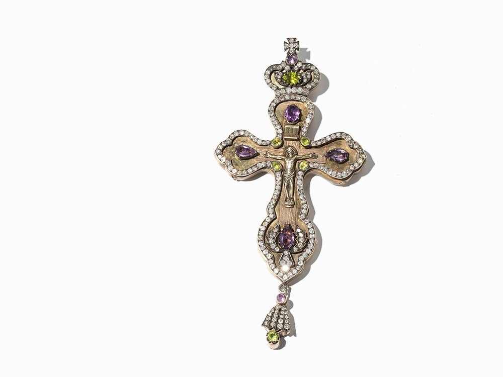Gem-Set Pectoral Cross, Petr Baskakov, Moscow, 1886 (1 of 10)
