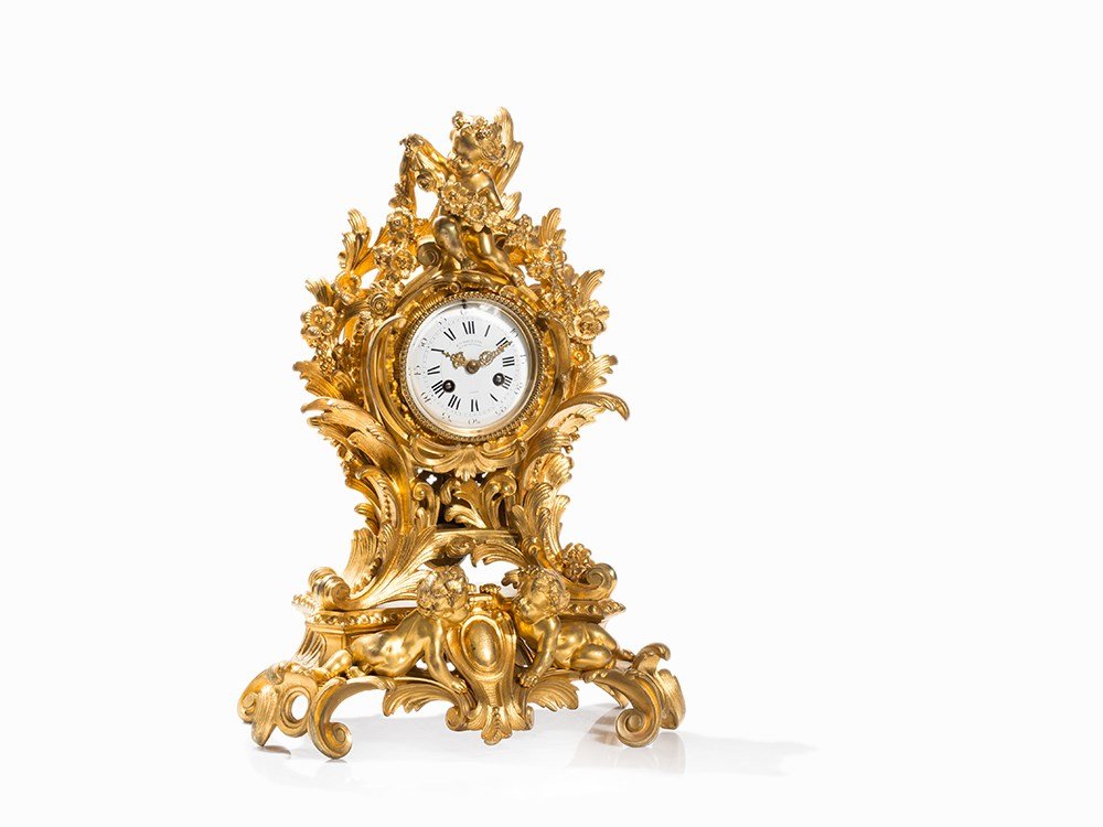 A Louis XV Style Mantel Clock, Victor Paillard, Paris, (1 of 10)