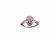 Ruby Ring with 106 Brilliant of c. 1.13 Ct, 18K White - 5