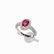 Ruby Ring with 106 Brilliant of c. 1.13 Ct, 18K White - 8