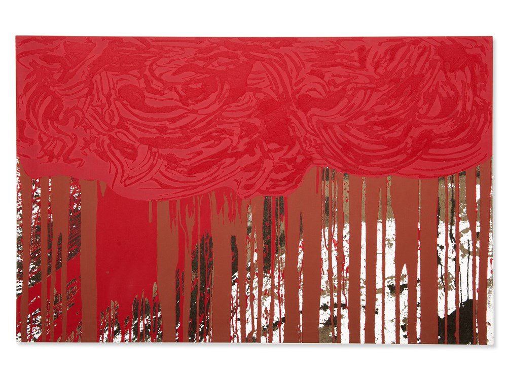 Hermann Nitsch, Terragraph, Levitikus XI, Israel, 2010: Terragraph with desert sand on canvas Israel, 2010 Hermann Nitsch (born 1938) Austrian painter and performance artist Verso signed, dated and numbered Hermann Nitsch 2010. 3/30 Edition of 30; to accom