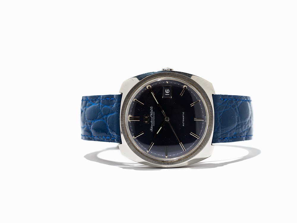 IWC Automatic Blue Wristwatch, Switzerland, C. 1970 (1 of 7)