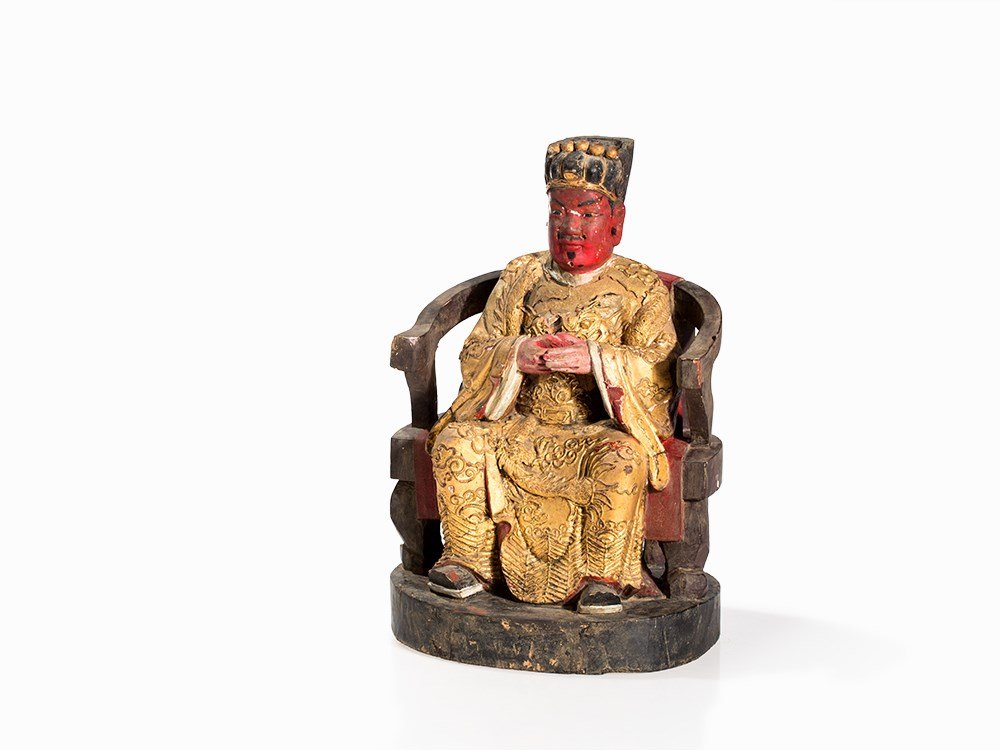 Daoist Wooden Figure of a Household Deity, China, ca. (1 of 10)