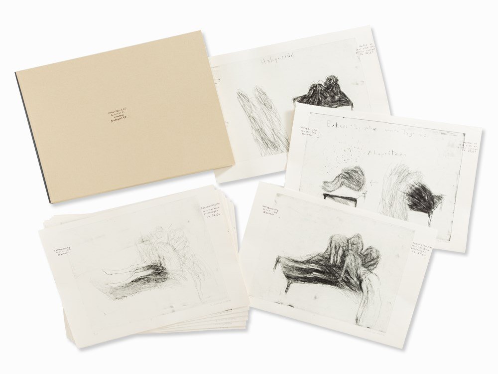 Dietrich Klinge, Kreuzigung, Cycle of 19 Etchings,: 19 etchings on laid paper Germany, 1978/79 Dietrich Klinge (b. 1954) – German sculptor and graphic artist Signed, dated and numbered in pencil on the cover sheet ‘5/10 Dietrich Klinge 1978/79‘ E