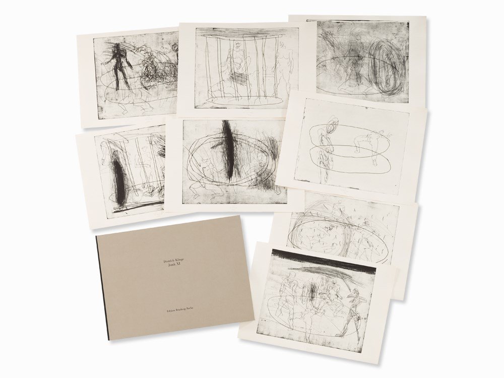 Dietrich Klinge, Junk XI, 8 Etchings, 1994: Portfolio comprising 8 etchings on wove paper Germany, 1994 Dietrich Klinge (born 1954) – German sculptor and graphic artist 8 plates each signed ‘D. Klinge’, dated ‘1994’, numbered ‘4/33�
