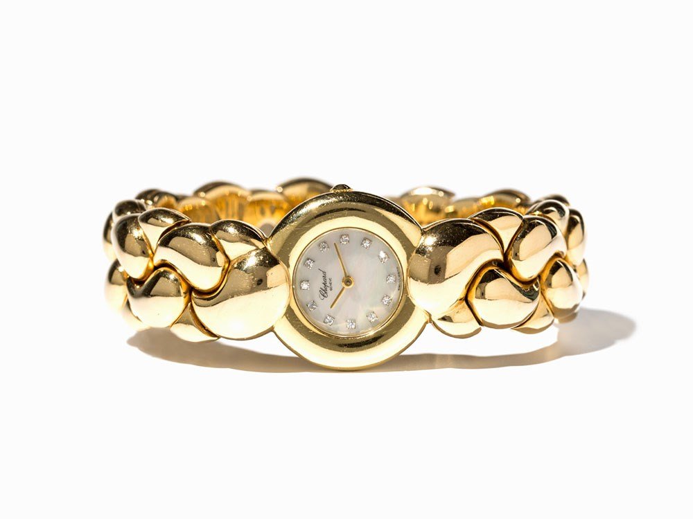 Chopard Casmir Watch, 18K Yellow Gold, Switzerland, C. (1 of 8)