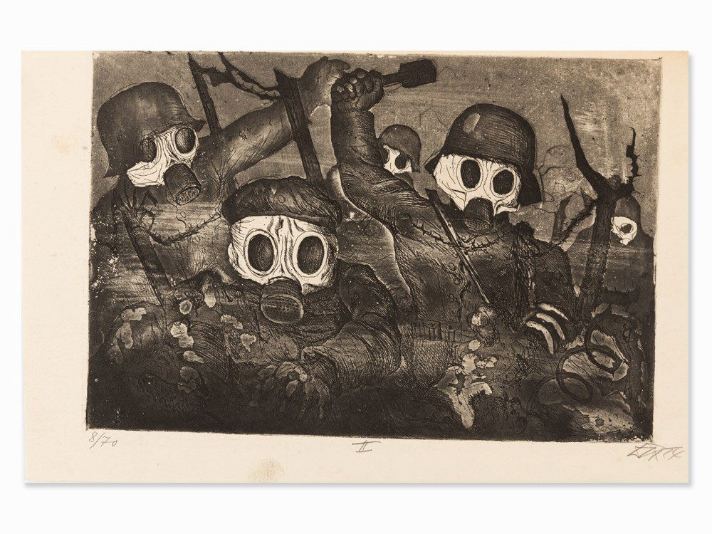 Otto Dix, Sturmtruppe geht unter Gas
