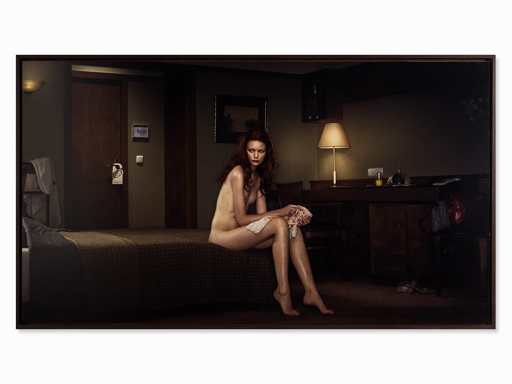 Erwin Olaf, Milan Hotel, Room 609, Color Photograph,: Lambda print on aluminum sandwich panel Netherlands, 2010 Erwin Olaf (born 1959) – Dutch photographer Dimensions: 99 x 178 cm Brown wooden frame: 104 x 182 cm Very good condition Estimate by Auction