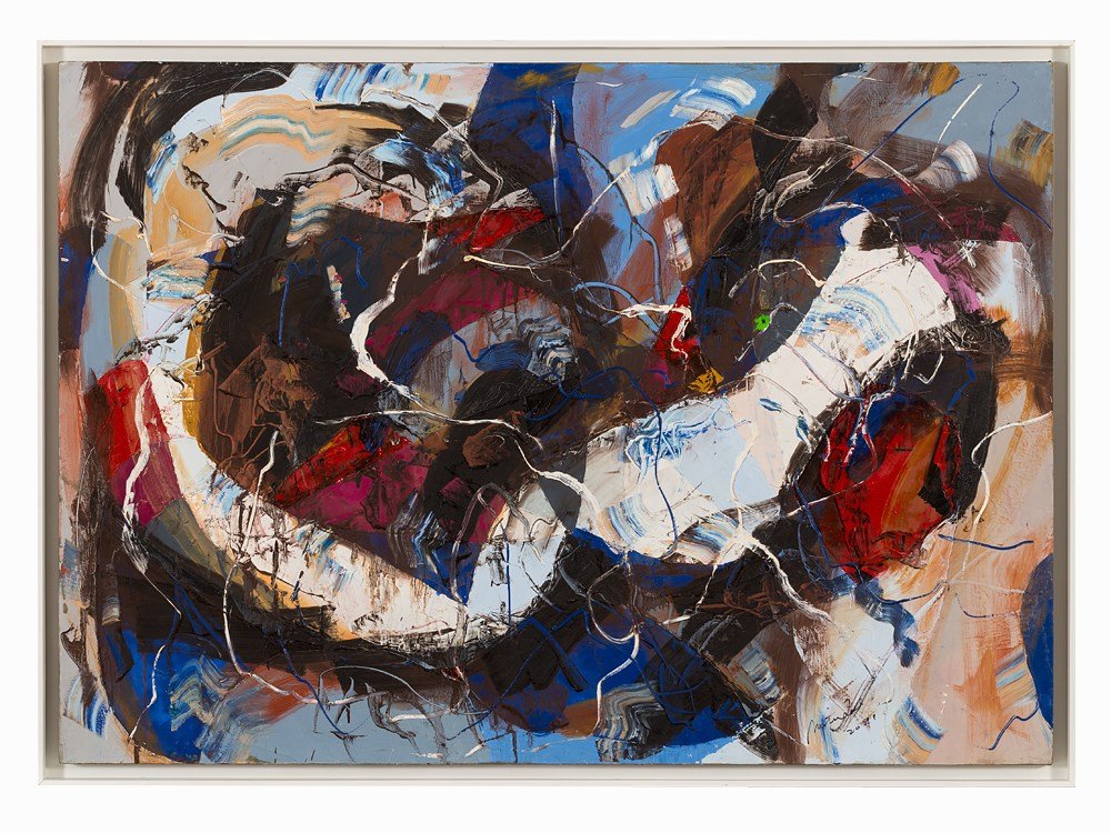 Romul Nutiu, Mermaid, Romania, Oil Painting, 2011: Oil on canvas Romania, 2011 Romul Nutiu (1932-2012) - Romanian painter Signed and dated lower middle 'Nutiu 2011' Verso a label of the 418 Contemporary Art Gallery, Bucharest with title, attribution a