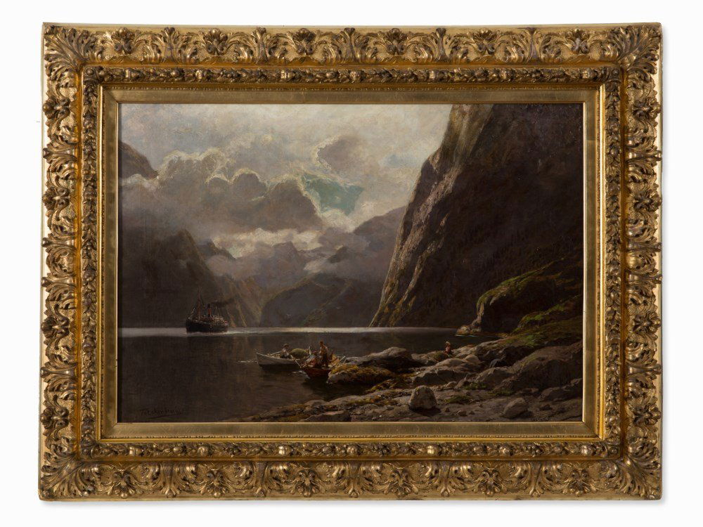 Themistokles von Eckenbrecher (1842-1921), Im: Oil on canvas Norway, 1900 Karl Paul Themistokles von Eckenbrecher (1842-1921) - Important landscape and marine painter of the Dsseldorf School, who was trained by Oswald Achenbach Signed lower left �