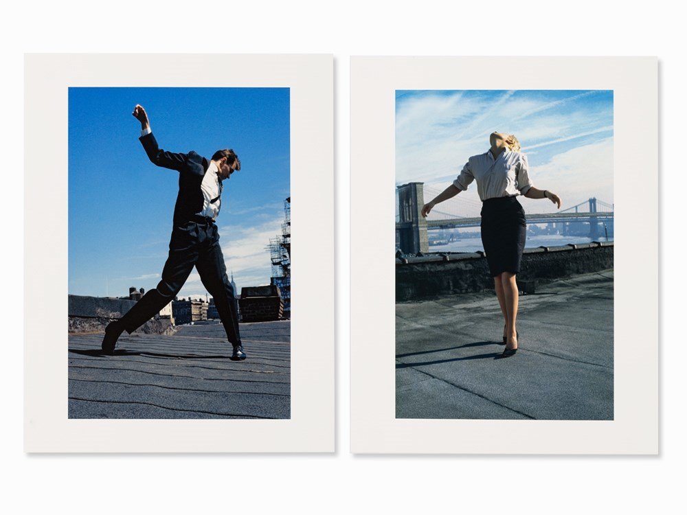 Robert Longo, Cindy & Eric, 2 Pigment Prints, 1981: 2 pigment prints on semi-glossy wove paper New York, USA, 1981, printed in 2014 Robert Longo (b. 1953) – US-American artist , lives and works in New York Each signed and dated ‘Robert Longo 1981/2