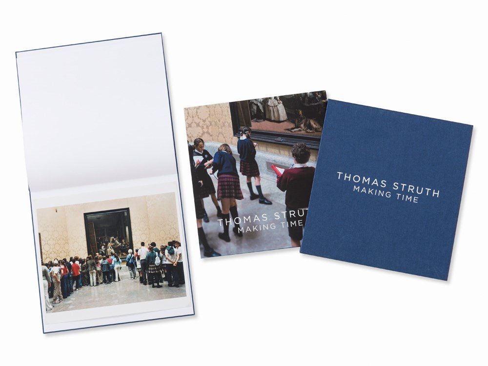 Thomas Struth (b. 1954), Making Time, Collector’s: Making Time Collector’s Edition Spain, 2007 Thomas Struth (b. 1954) – German photo artist Book and picture folder each with a label, inscribed and numbered ‘AP 11/20’ in pencil Photo verso sig