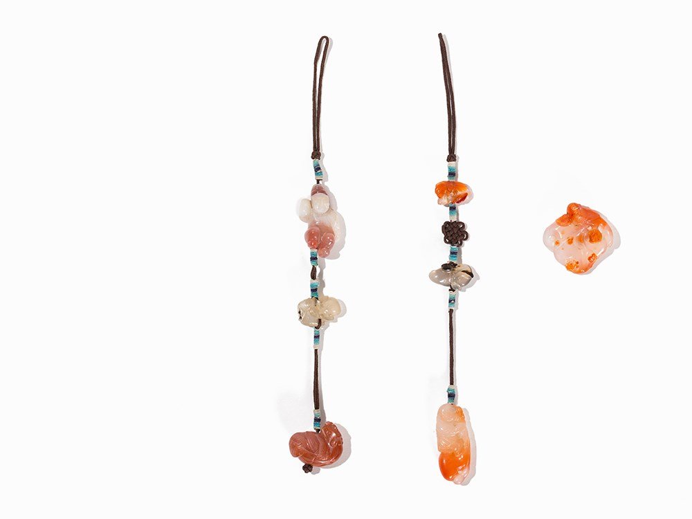 2 Chalcedony Pendants and a Carving, Figures and (1 of 10)