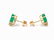 Pair of Emerald Earrings with Diamonds, 18K Yellow Gold - 4