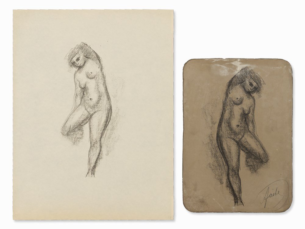 André Derain, Lithograph, Femme Nue Penchée, 1929: Lithograph on smooth drawing paper France, 1929 André Derain (1880-1954) French painter, graphic artist and sculptor and representative of the ‘Fauves’ With the stamp of the collection Henri Mari