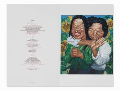 Yang Shaobin, from: The Sleepwalkers‘ Bloodied Rites,: Lithograph in colors on wove paper ‘BFK Rives’ and 1 poem by Fernando Arrabal France/Italy, 2008 Yang Shaobin (b. 1963) – Chinese painter and sculptor of the contemporary Chinese art movement of