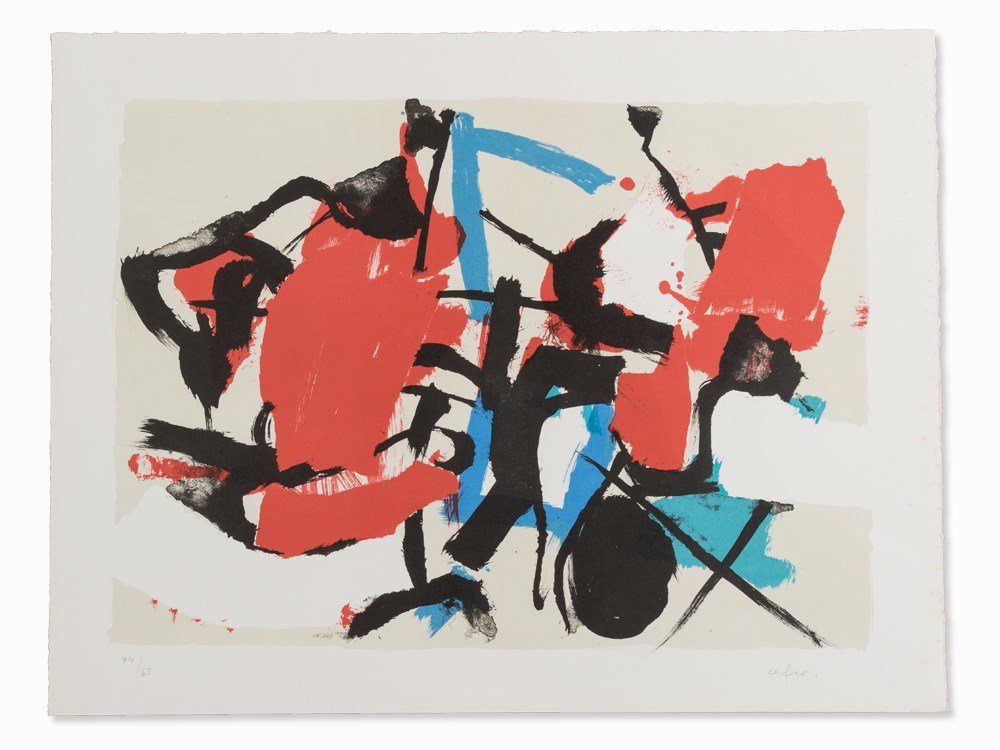 Afro Basaldella, Per Mann, Lithograph in Colors, 1966 (1 of 10)