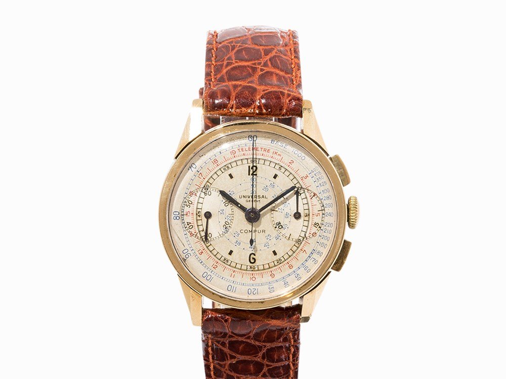 Universal Compur Gold Chronograph, c. 1950 (1 of 8)