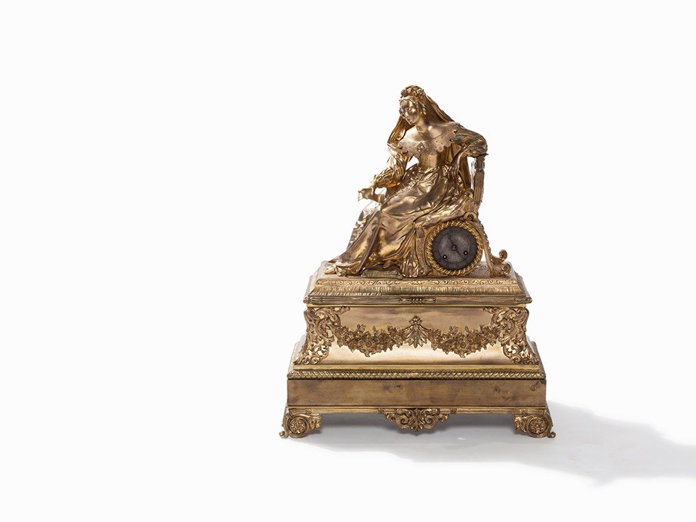 Large Figural Table Clock, Honoré Pons, France, 19th C. (1 of 8)
