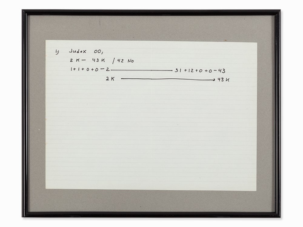 Hanne Darboven (1941-2009), Untitled, Drawing, 1970 (1 of 7)