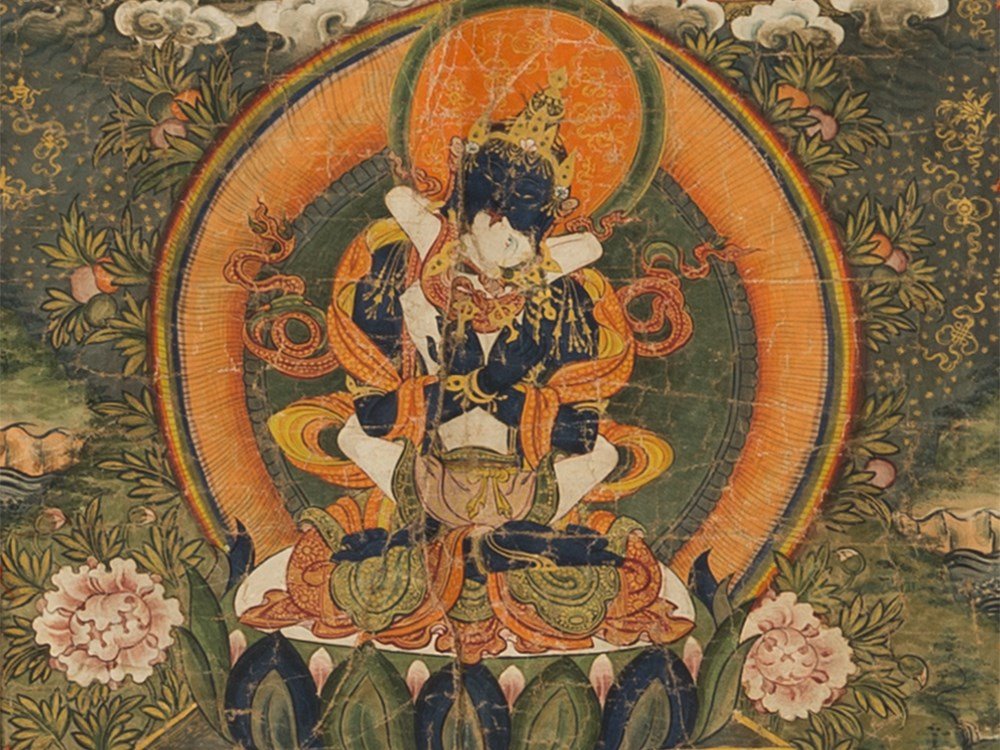 Thangka with Adibuddha Vajradhara, Tibet, (1 of 10)