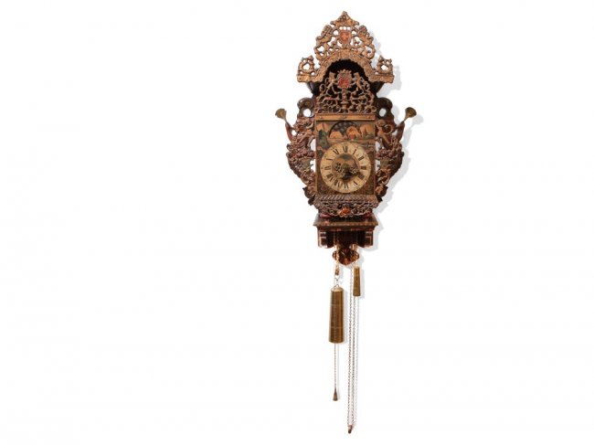 Richly Decorated Replica of a Traditional Wall Clock,