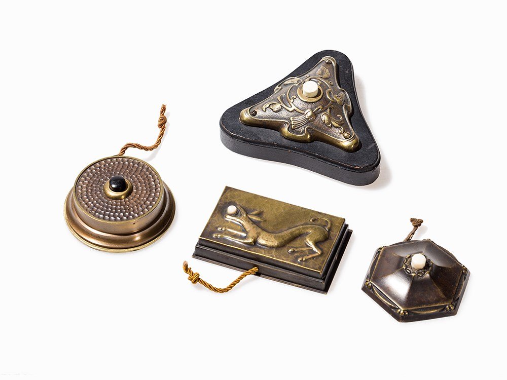 A Collection of 4 Electric Table Bells, Europe, 1st H (1 of 7)
