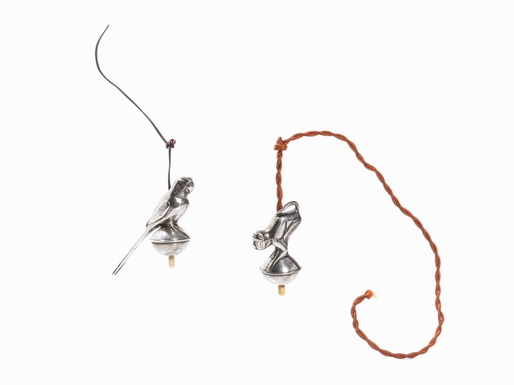 WMF, Pair of Art Nouveau Hanging Bell Pushes, c. 1910s  (1 of 10)