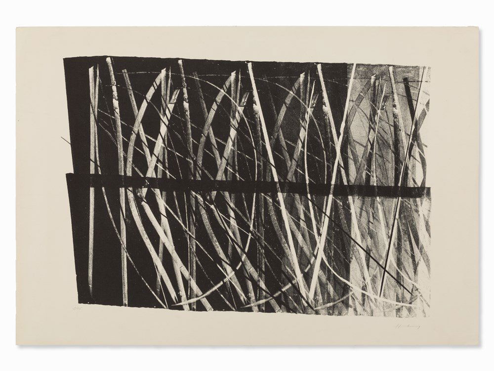 Hans Hartung, L 1970-26, Lithograph, 1970: Lithograph on strong wove paper ‘Guarro’ Germany, 1970 Hans Hartung (1904-1989) - German French painter and graphic artist; major exponent of Art Informel Signed ‘Hartung’ and numbered ‘3/75