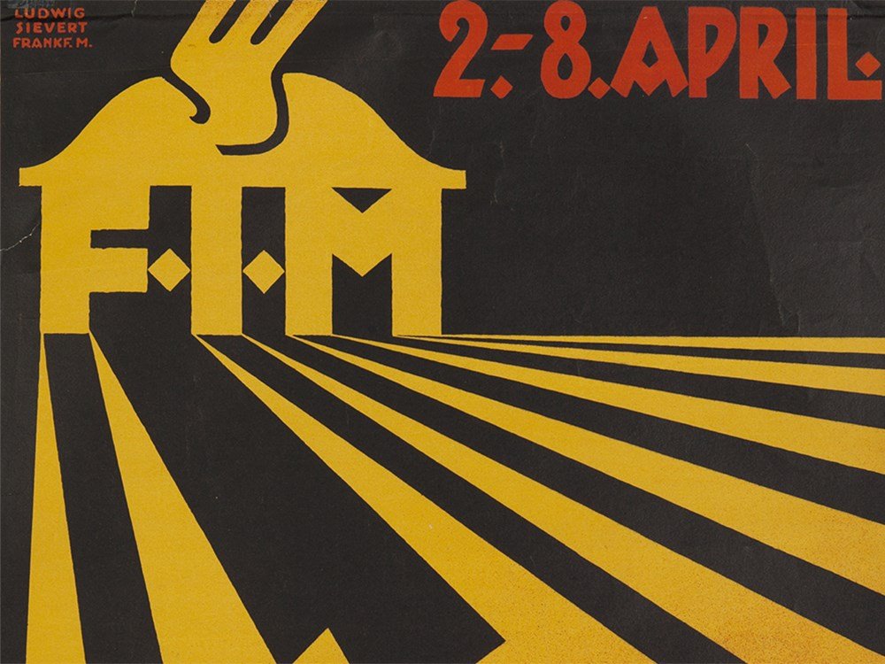 Ludwig Sievert, Poster ‘Frankfurt Fair‘, early 20th C: Colour lithography on paper Germany / Frankfurt, early 20th century Design: Ludwig Sievert Print: Wüsten & Co. Frankfurt A/M. Nice original poster for the Frankfurt Fair Dimensions: 71.5 x 47 cm Good