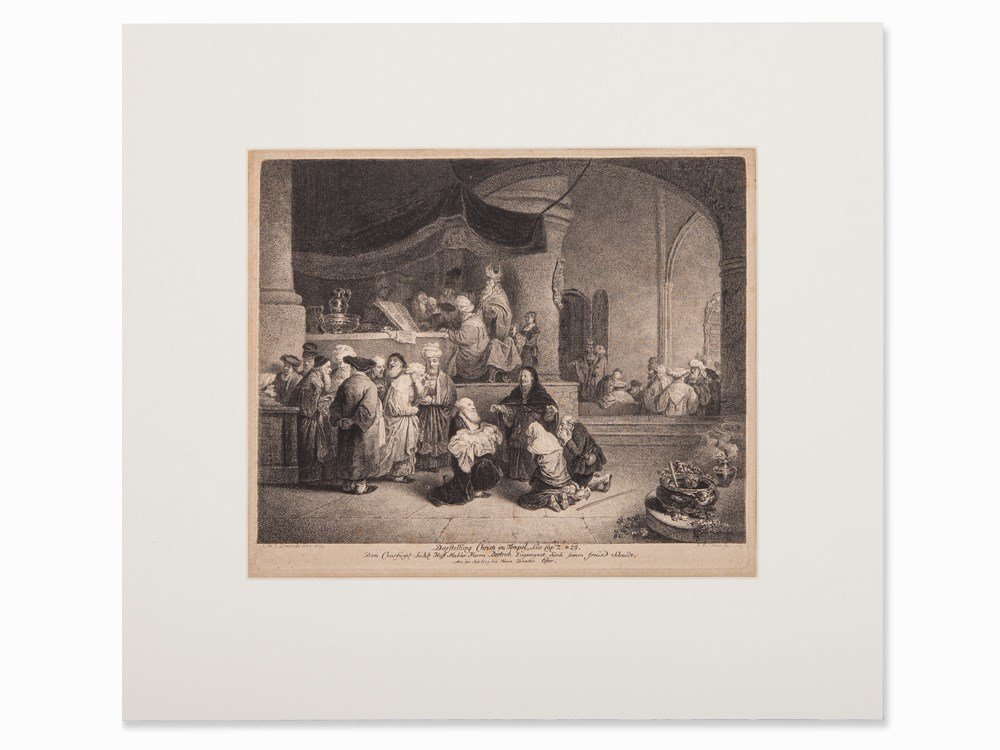 Georg Friedrich Schmidt (1712-1775), Presentation of: Copper engraving on paper Germany, 1769 Georg Friedrich Schmidt (1712-1775) – German copper engraver, etcher & pastelist Signed and dated in the plate ‘G. F. Schmidt fec. 1769‘ Titled, inscribed
