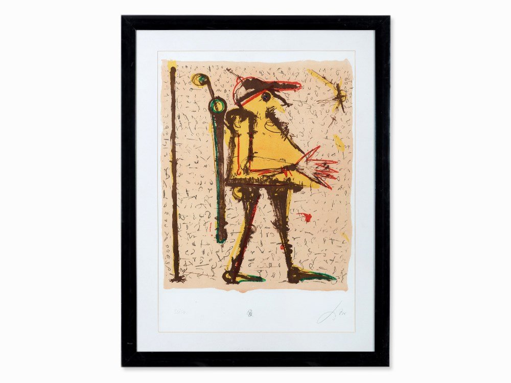 Ivald Granato, Lithograph, ‘Composição 6’, Brazil, 1986: Lithograph in colors on wove paper Brazil, 1986 Ivald Granato (born 1949) – Brazilian artist Numbered at the lower left in pencil ‘33/50’ as well as monogrammed at the center and dated ‘86’