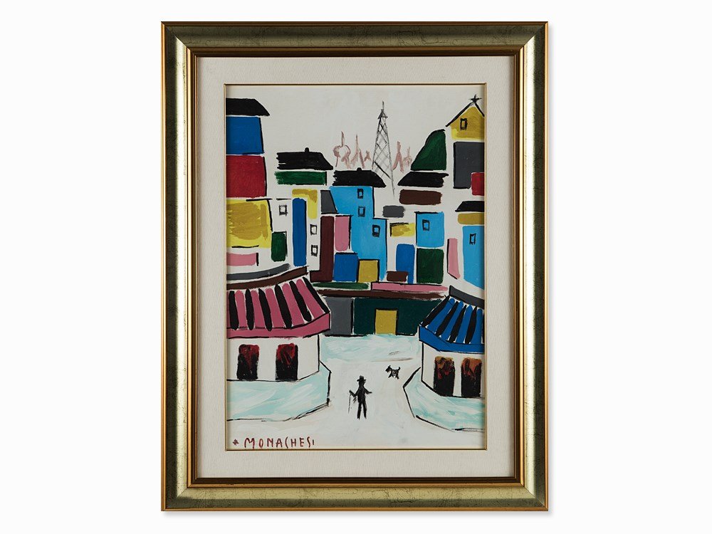 Sante Monachesi (1910-1991), Paris, Oil, 1970s (1 of 7)