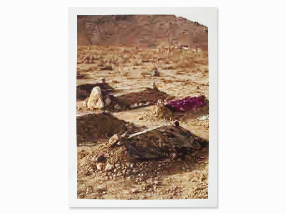 Thomas Ruff, Pigment Print, JPEGS (2), Germany, 2006: Digital pigment print (Ditone) on photo paper Germany, 2006 Thomas Ruff (geb. 1958) – German artist Signed on verso in pencil ‘Th Ruff‘ Numbered on the lower left with pencil ‘28/45‘ Edition