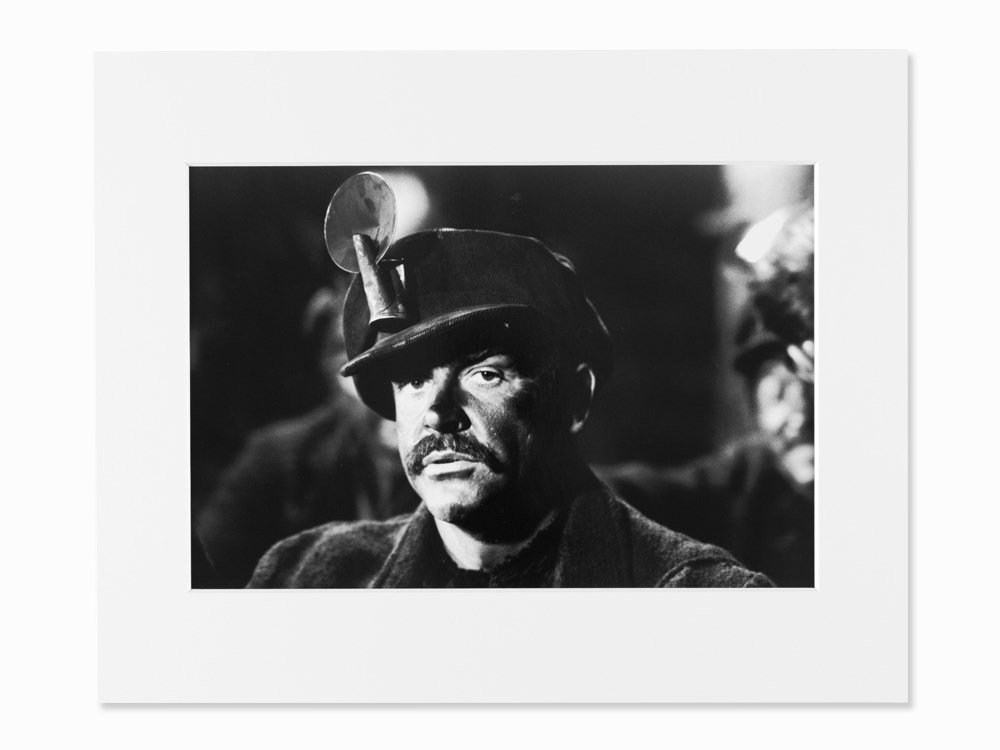Peter Brüchmann (b. 1932), Sean Connery, Signed, 1970: Gelatin silver print USA, 1970, printed later Peter Brüchmann (b. 1932) – German photographer Verso signed on a label ‘P. Brüchmann‘, with two stamps by GRAUWERT Hamburg, one numbered ‘1/12�