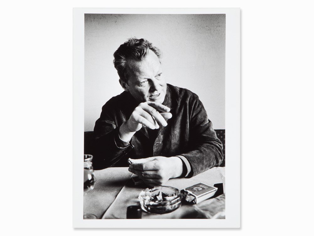 Will McBride, Willy Brandt in Discussion, Signed, c.: Gelatin silver print Germany, c. 1962, later print Will McBride (b. 1931) – American photographer and visual artist Signed in pencil ‘McBride’ on verso Titled in pencil ‘Willy Brandt’ on ver