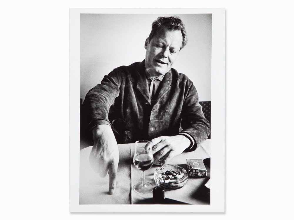 Will McBride, Photograph, Willy Brandt, Signed, c. 1962: Gelatin silver print Germany, c. 1962, later print Will McBride (b. 1931) – American photographer and visual artist Signed in pencil ‘McBride’ on verso Titled in pencil ‘Willy Brandt’ on ver