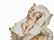 Meissen, Kind in Wiege, Porcelain Figure, 2nd H. 19th - 2