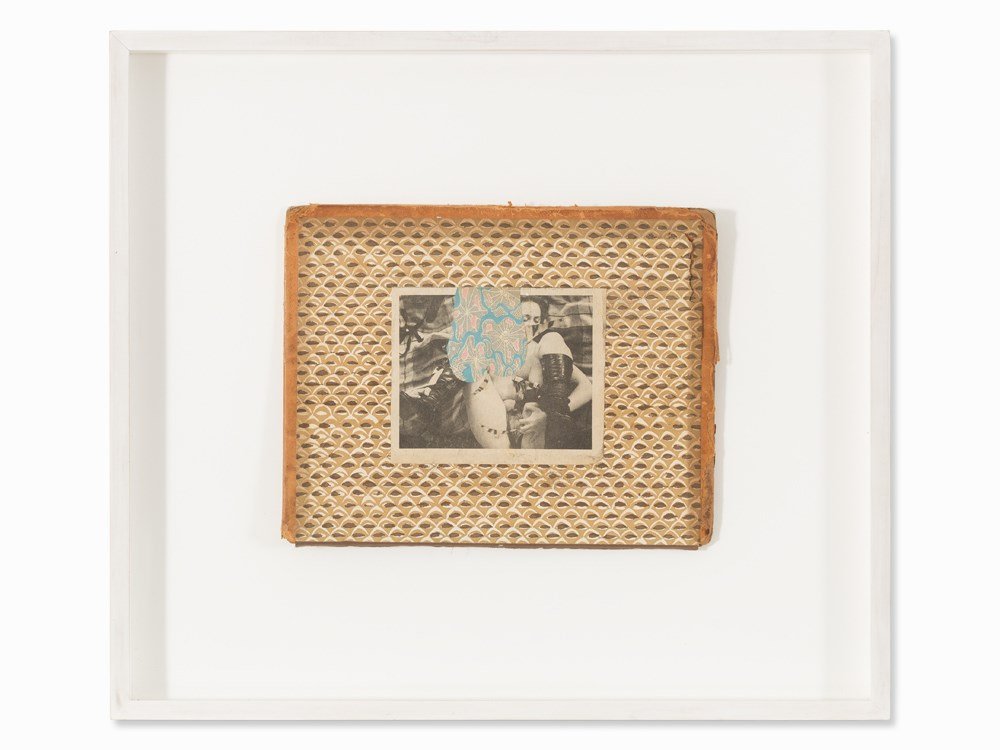 Dash Snow (1981-2009), Zebra, Collage, 2006/2007: Photo reproduction, collaged on cardboard USA, 2006/2007 Dash Snow (1981-2009) – US-American artist; significant figure of the Bowery School of New York's Lower East Side Signed ‘Dash Snow’ in p