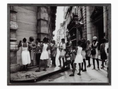 M. Najjar, Esperando a Nada, Digital Lamba C-Print,: Digital Lamba C-Print on RC paper, mounted on glass Germany, 1996; later print from 2000 Michael Najjar (b. 1966) - German photo artist Signed and dated in pencil on a label on the reverse, ‘M. Najj