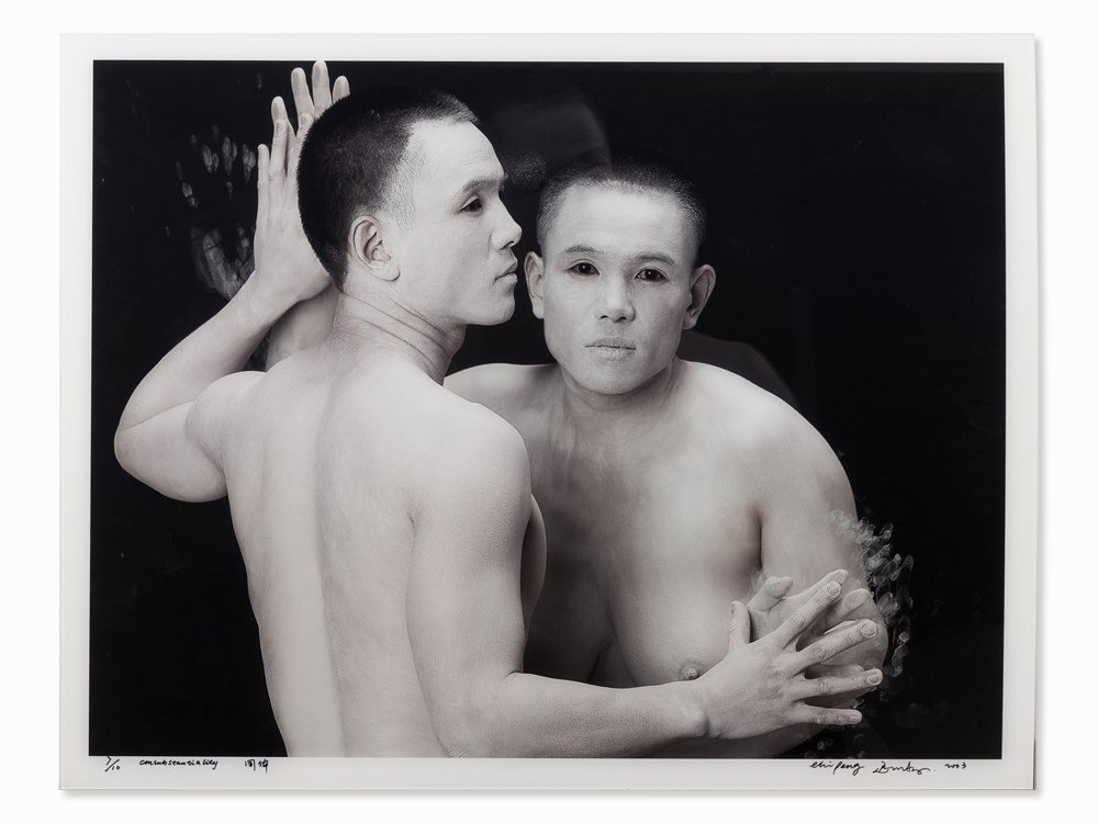 Chi Peng, Consubstantiality, Mirror II, C-Print, 2003: C-print on Kodak Professional paper brought up on perspex China, 2003 Chi Peng (b. 1981) – Chinese photographer Signed 'Chi Peng', again signed in Chinese, dated '2003', titled 'Consubstantiality',