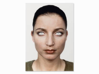 Michael Najjar, Nadine_2.0 (from Nexus Project Part I),: C-print on Alu-Dibond Germany, 1999; printed later in 2001 Michael Najjar (b. 1966) – German photo artist Signed (hard to read) and dated ‘200[...]’ in black felt tip pen on a label on the re