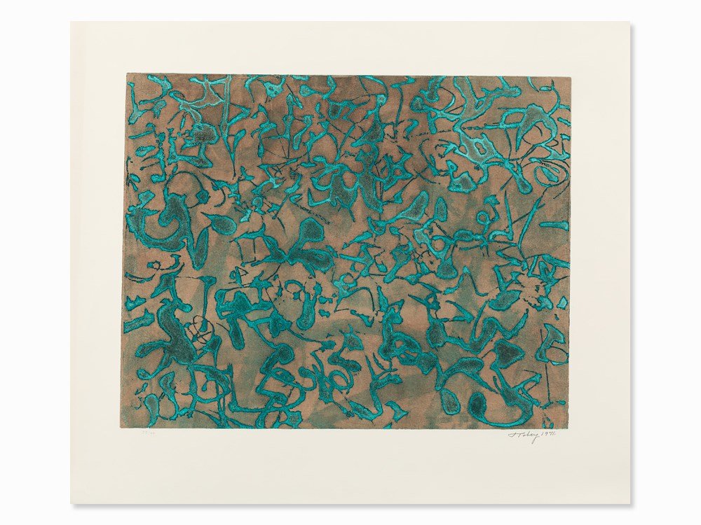 Marc Tobey, Forms in Progress II, Aquatint in Colors, (1 of 10)