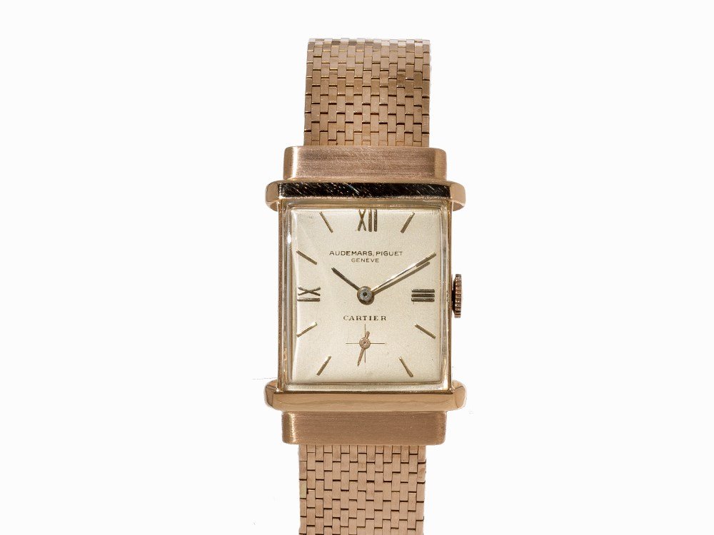 Audemars Piguet/Cartier Top Hat Wristwatch, c. 1950 (1 of 8)