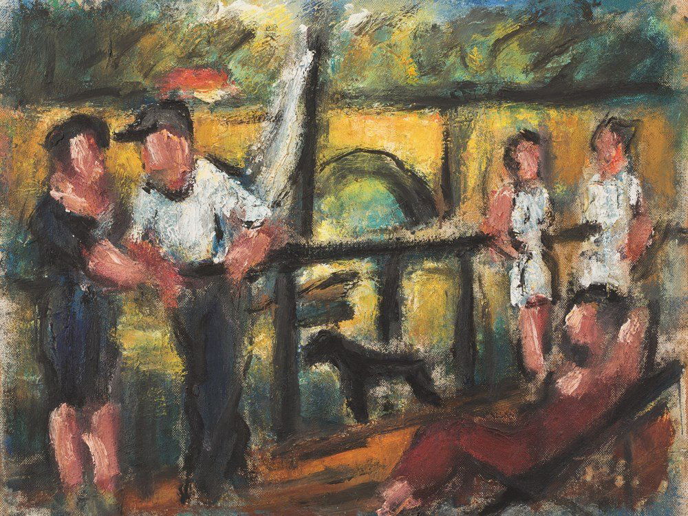 Friedrich Feigl (1884-1965), Bridge in Prague, Oil, c. (1 of 9)