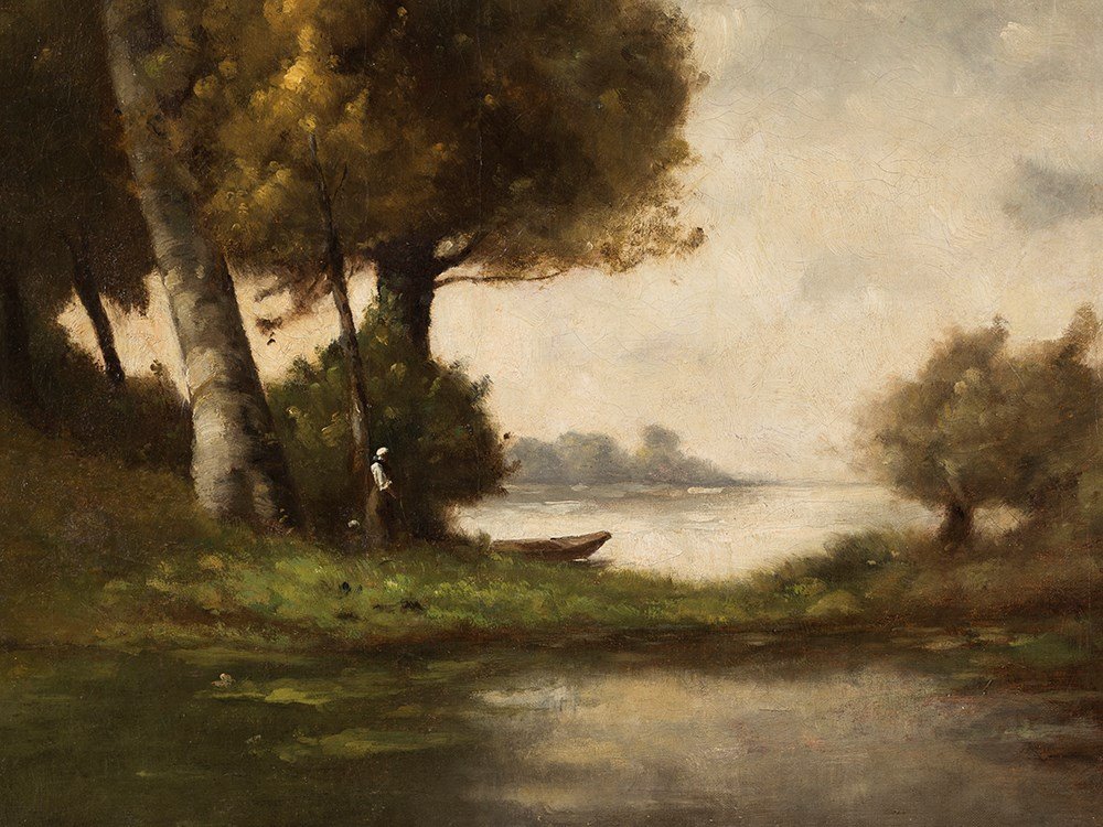 Paul D. Trouillebert (1829-1900), Pêcheur à la Barque,: Oil on canvas, relined France, 19th century Paul Desiré Trouillebert (1829-1900) – French painter of the Barbizon school Signed 'Trouillebert' lower left Labeled by Casa Antigua y Moderna, M. […]