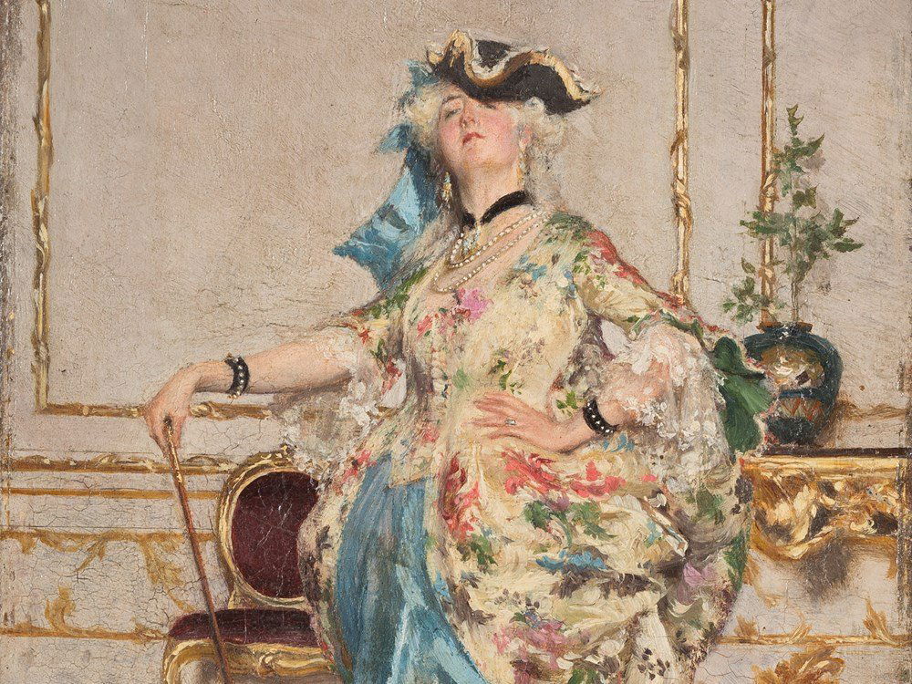 Giovanni Boldini (1842-1931), Elegant Woman’s Portrait,: Oil on panel Germany, 1871 Giovanni Boldini (1842-1931) – Italian painter, draftsman and graphic artist; important representative of Italian realism and one of the most important portraitists of the