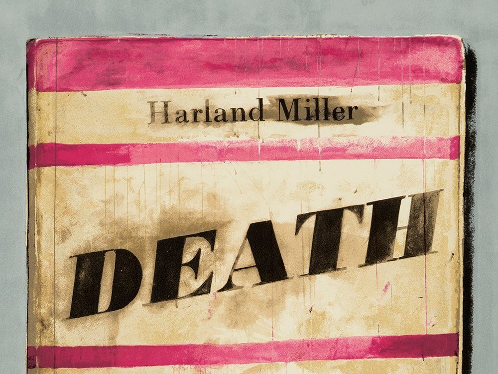 Harland Miller, Death, What’s in it for me?, Serigraph,: Serigraph in colors on cardboard Great Britain, 2011 Harland Miller (b. 1964) – British painter and writer Signed ‘Harland Miller’, dated ‘2011’ and numbered ‘27/50’ in pencil Image dime