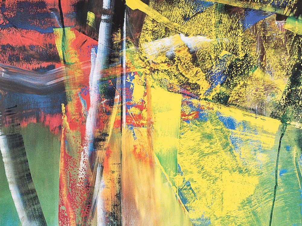 Gerhard Richter, Victoria I, Offset Print in Colors,: Offset print in colors on coated cardboard Germany, 2003 Gerhard Richter (b. 1932) – German artist In the print signed and dated ‘Richter 2003’ and titled ‘Victoria I’ Published by Achenbach