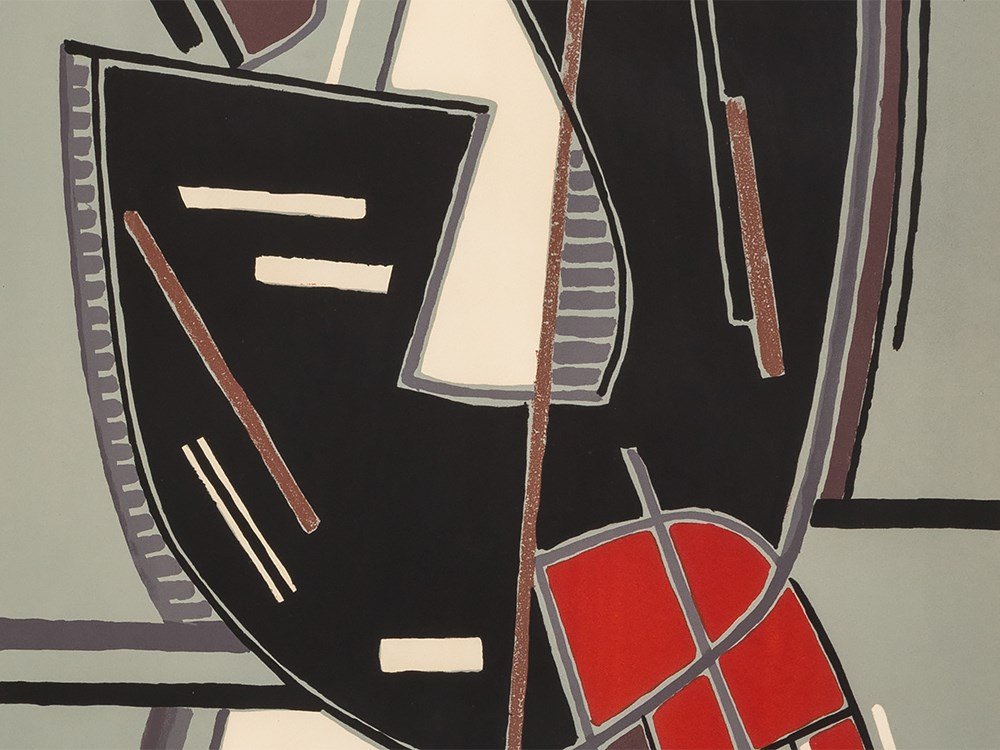 Alberto Magnelli, Composizione con Rosso, Lithograph, (1 of 7)